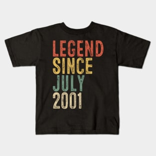 Legend Since July 2001 19th Birthday Gifts 19 Year Old Kids T-Shirt